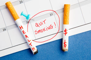 calendar showing the date for the wellness incentive for quit smoking